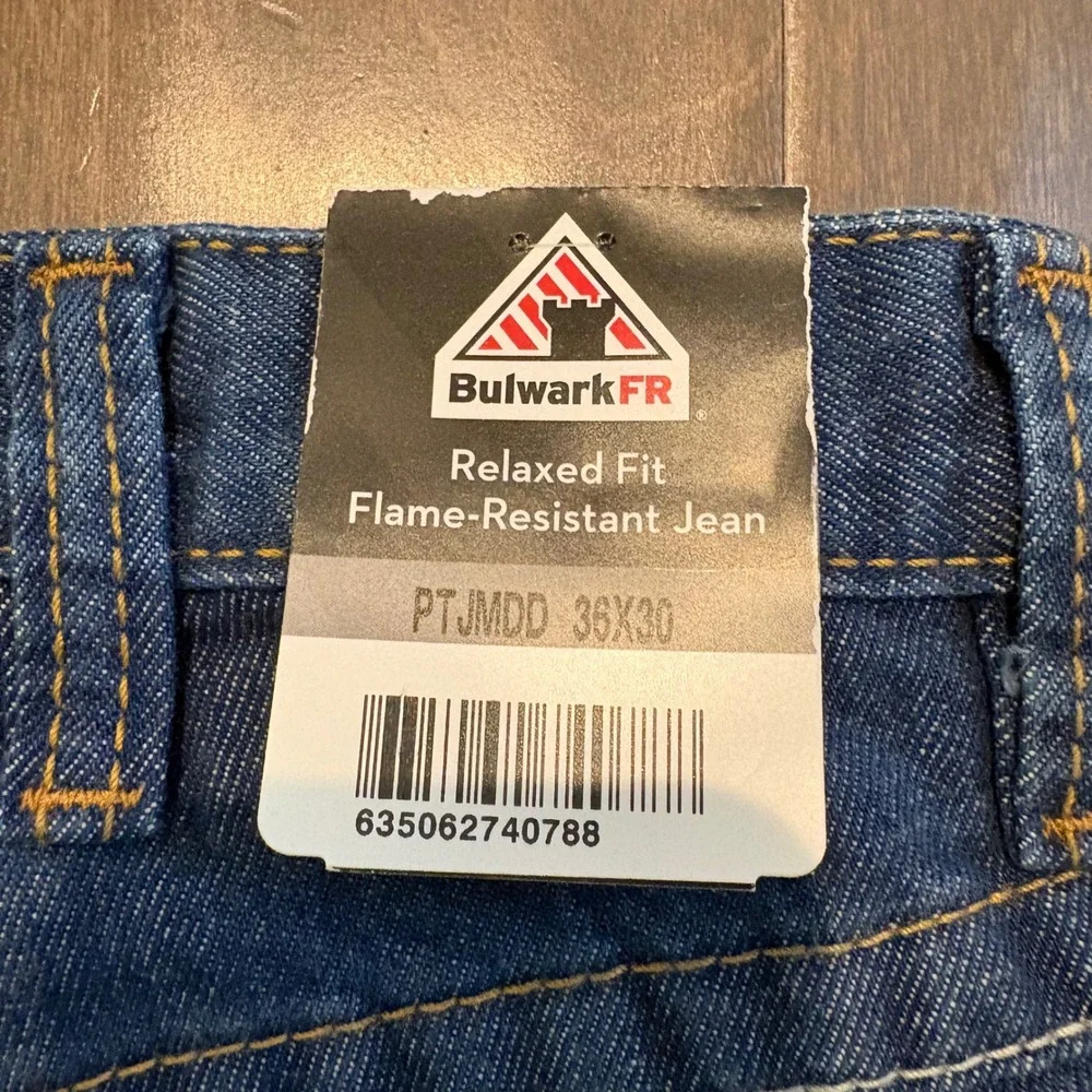 NWT Bulwark FR Flame Resistant Jeans 36x30 Relaxed Fit CAT2 Arc Rated 9 cal 2112